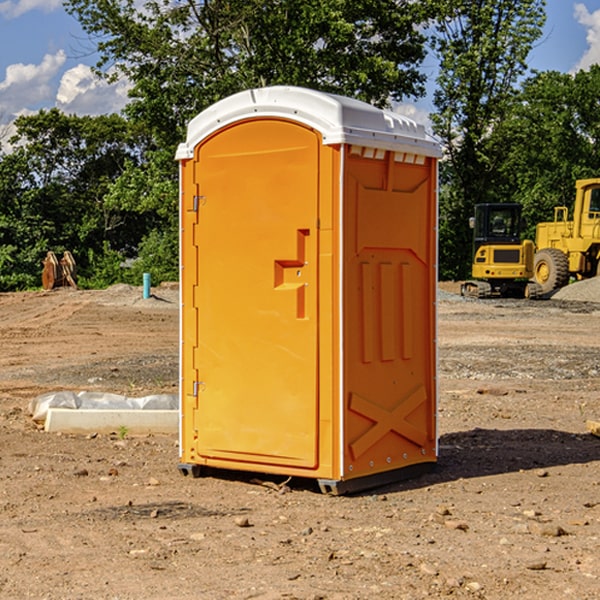 how often are the porta potties cleaned and serviced during a rental period in Aquia Harbour Virginia